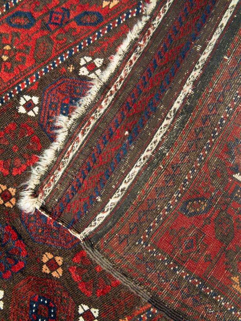 Hand-Woven Antique Persian Baluch Rug, 19th Century For Sale