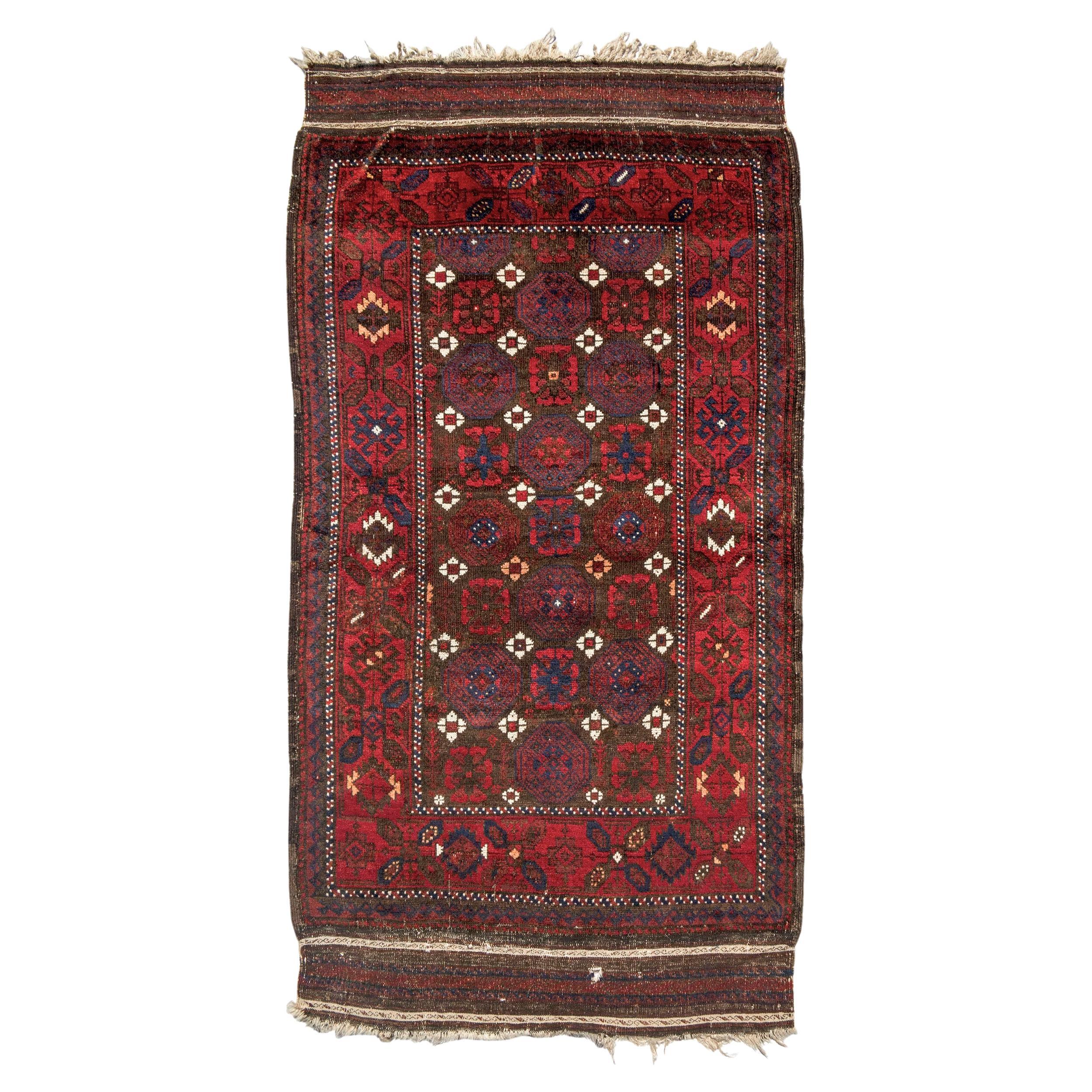 Antique Persian Baluch Rug, 19th Century For Sale