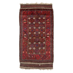 Ancien tapis persan Baluch, 19e siècle