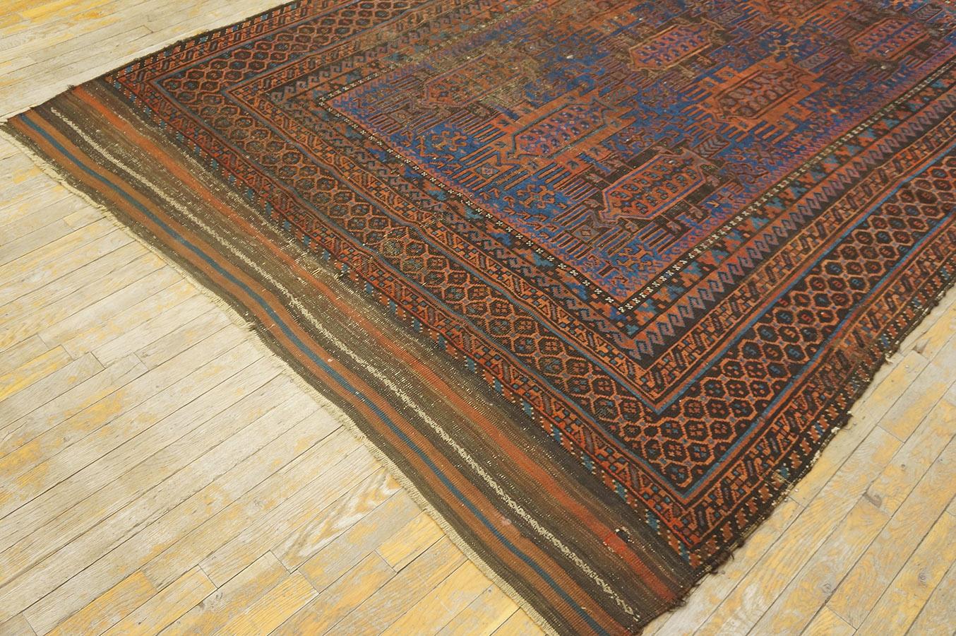 Wool Late 19th Century N.E. Persian Baluch Carpet ( 6'7'' x 9'5'' - 202 x 287 ) For Sale
