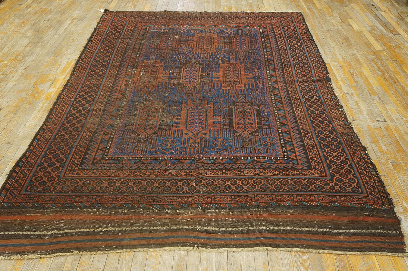 Late 19th Century N.E. Persian Baluch Carpet ( 6'7'' x 9'5'' - 202 x 287 ) For Sale 1