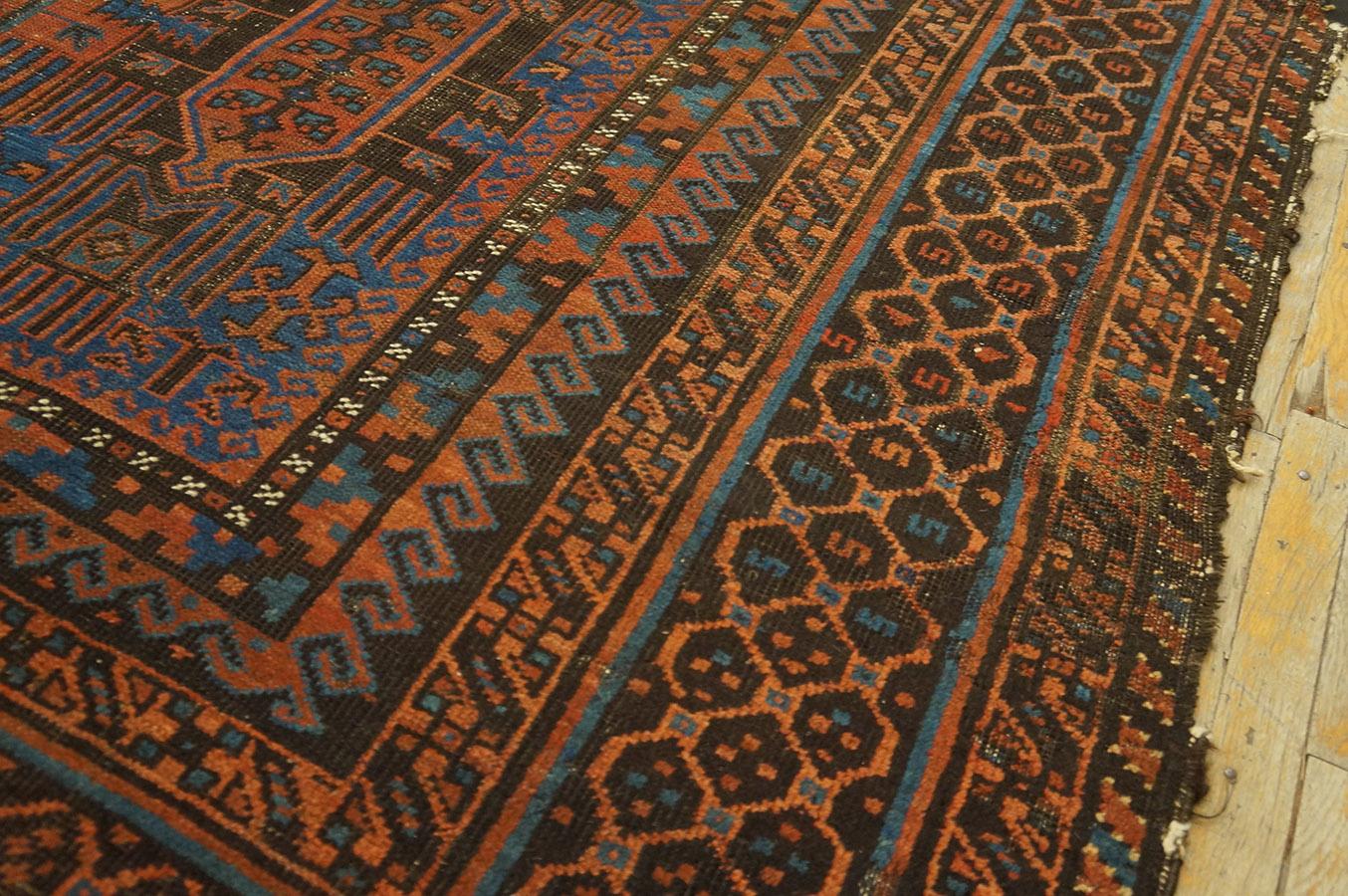 Late 19th Century N.E. Persian Baluch Carpet ( 6'7'' x 9'5'' - 202 x 287 ) For Sale 2