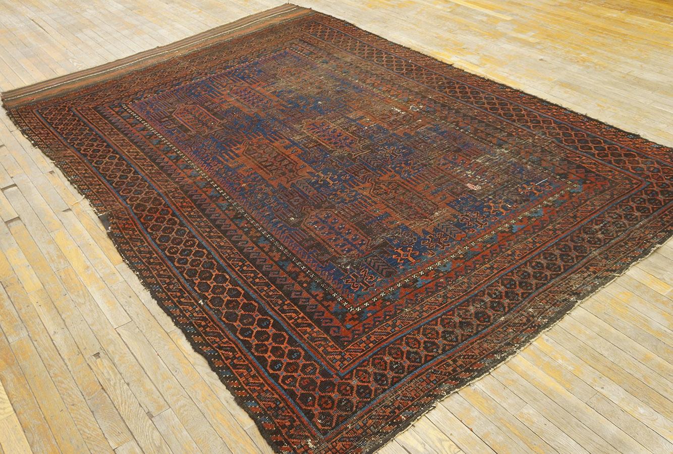 Late 19th Century N.E. Persian Baluch Carpet ( 6'7'' x 9'5'' - 202 x 287 ) For Sale 3