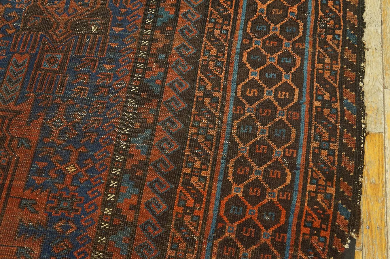 Late 19th Century N.E. Persian Baluch Carpet ( 6'7'' x 9'5'' - 202 x 287 ) For Sale 4