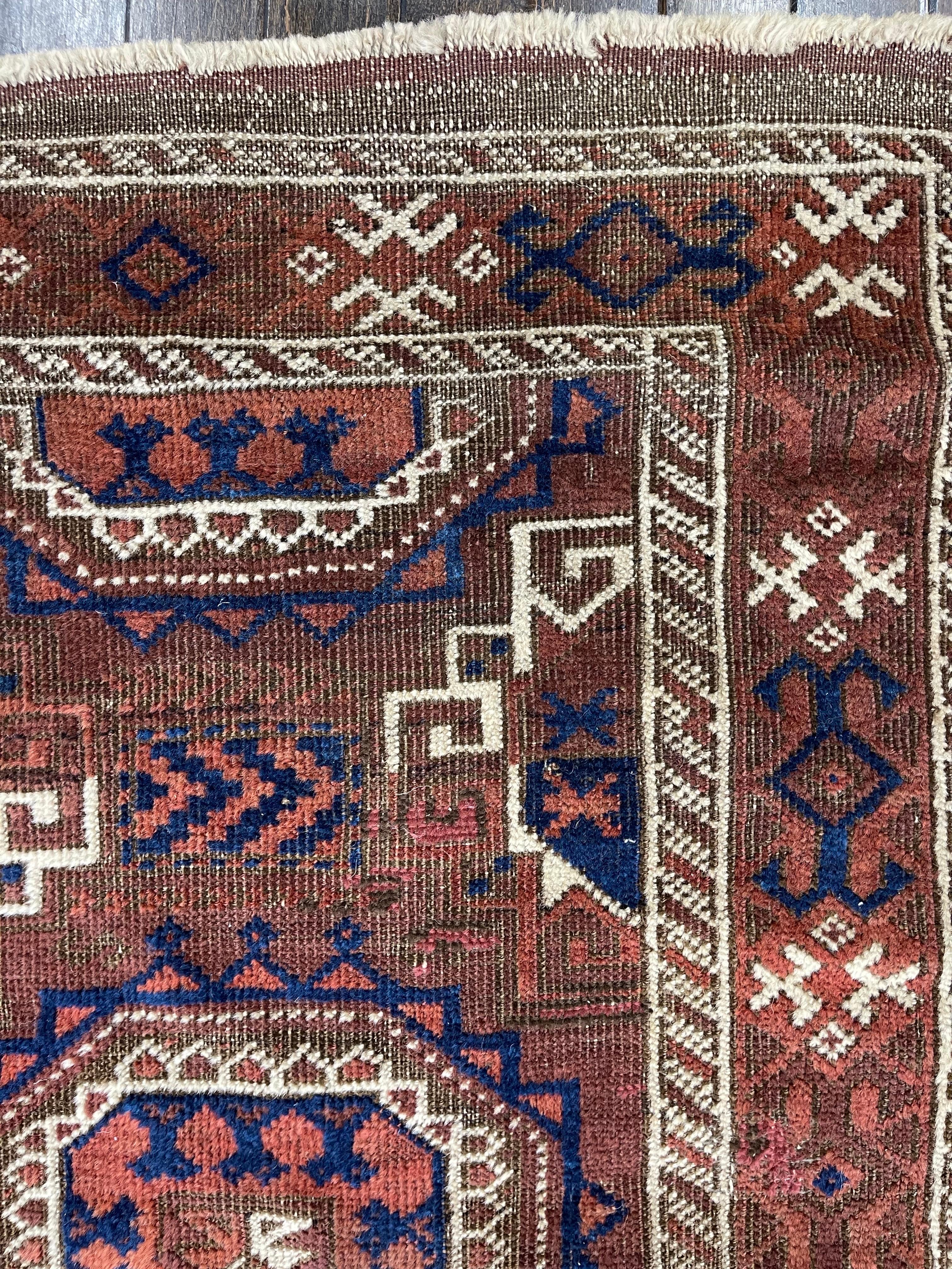 Antique Persian Baluch Rug, circa 1900 For Sale 1