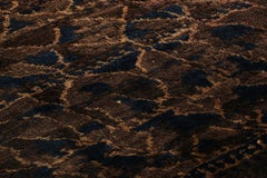 Antique Persian Baluch Rug in Indigo with Geometric Tribal Pattern  Rug & Kilim