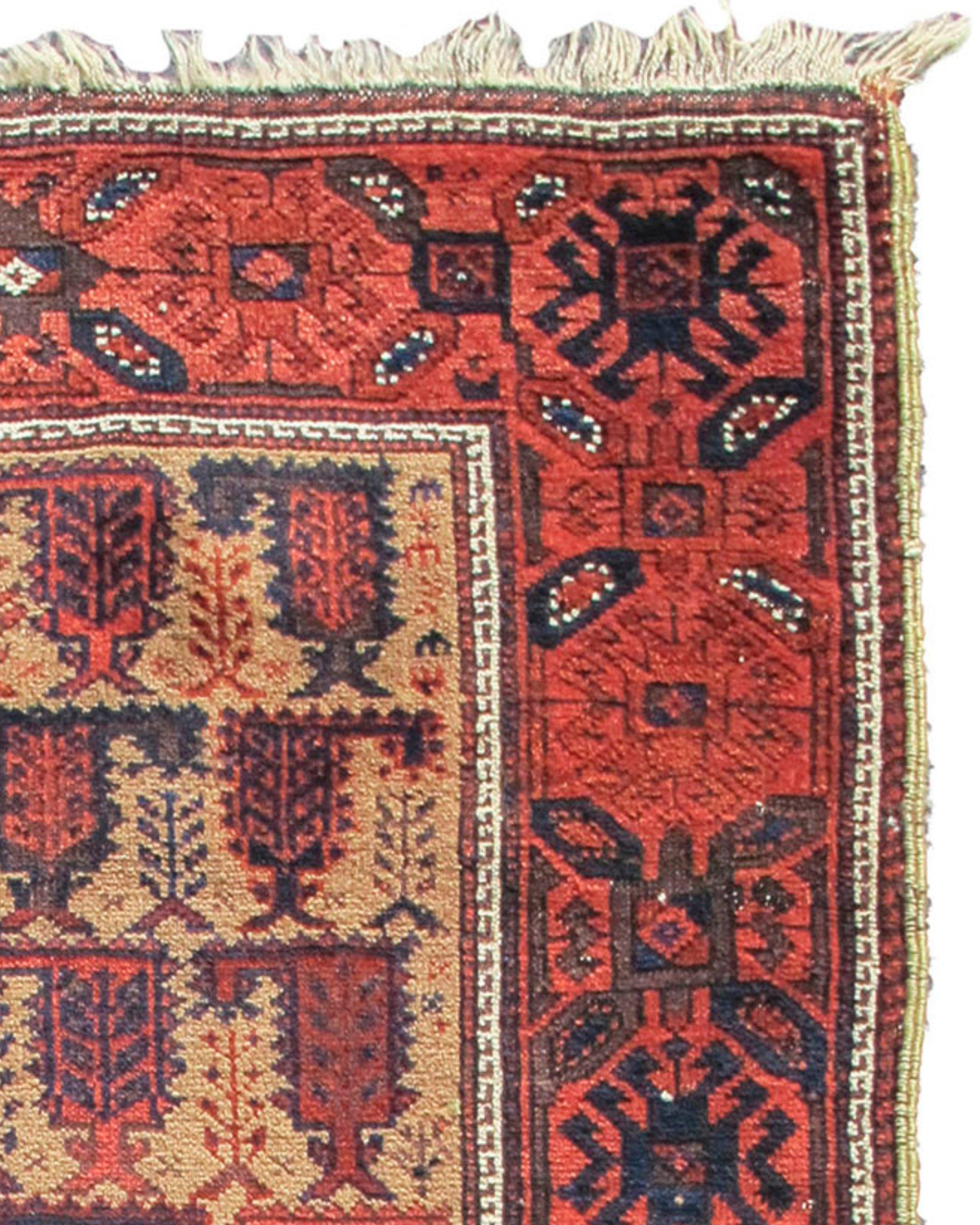 Ancien tapis persan Baluch, fin du 19e siècle

Informations supplémentaires :
Dimensions : 2'10