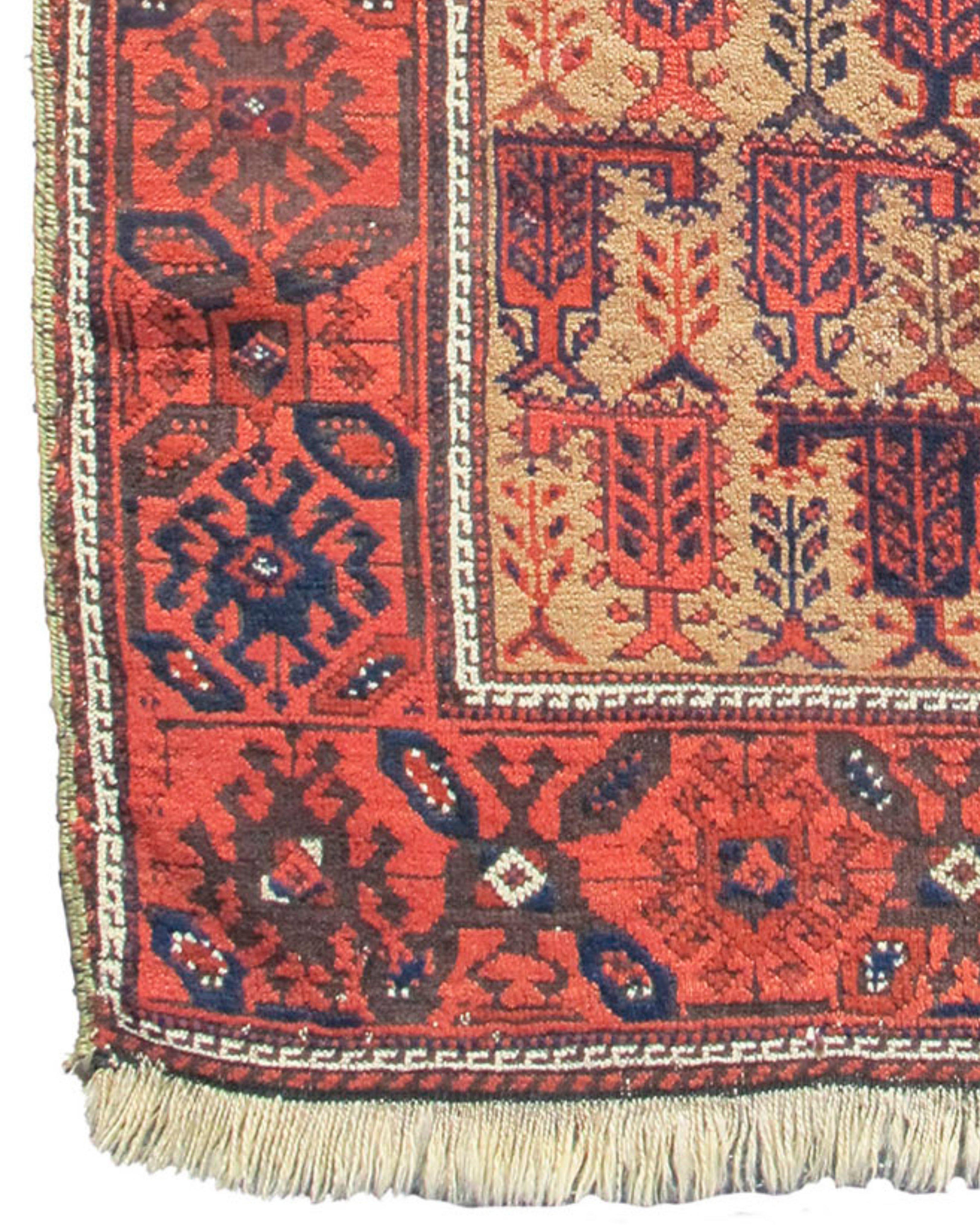 Noué à la main Ancien tapis persan Baluch, fin du 19e siècle en vente