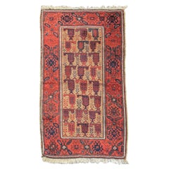 Ancien tapis persan Baluch, fin du 19e siècle