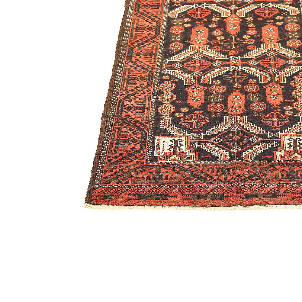 Other Antique Persian Baluch Rug with Red and White Geometric Patterns For Sale