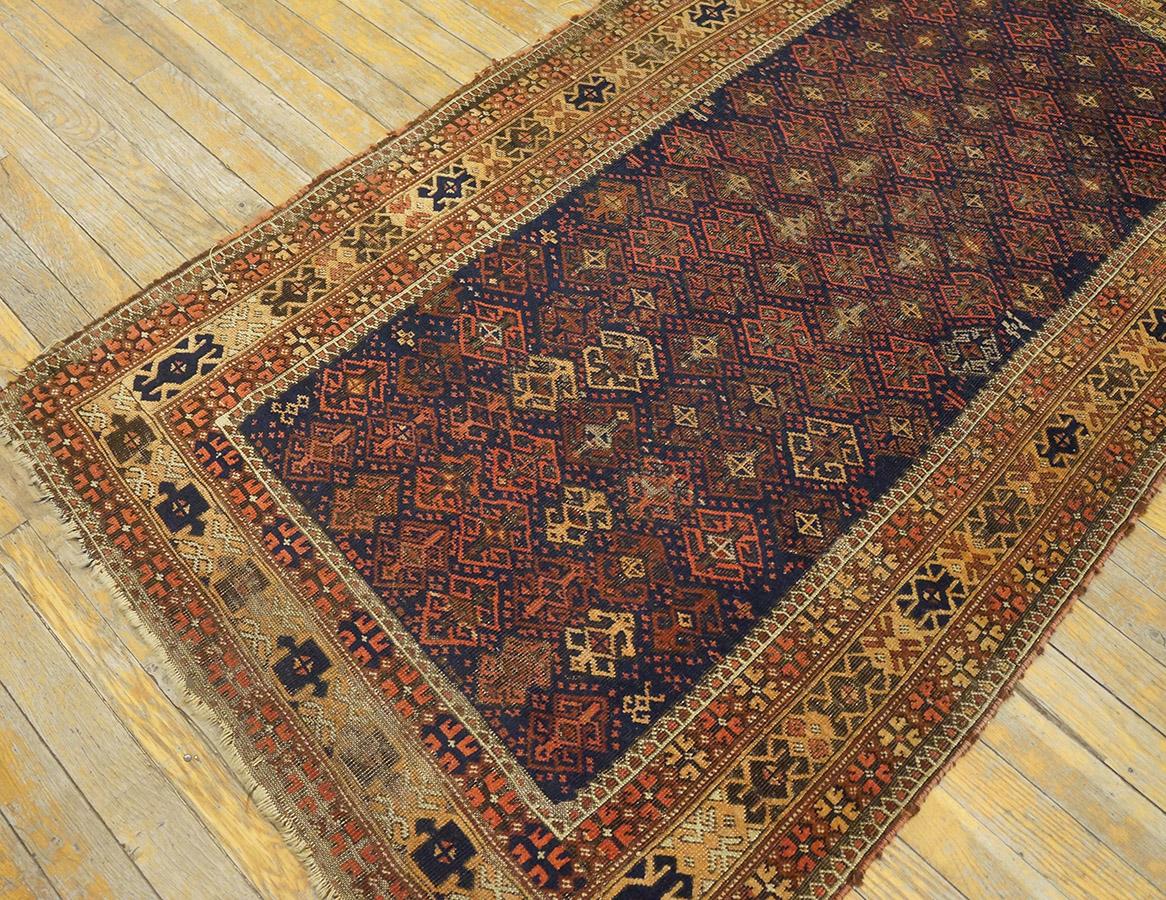 Early 20th Century N.E. Persian Baluch Carpet ( 2 10'' x 5'3'' - 86 x 160 cm )  For Sale 6