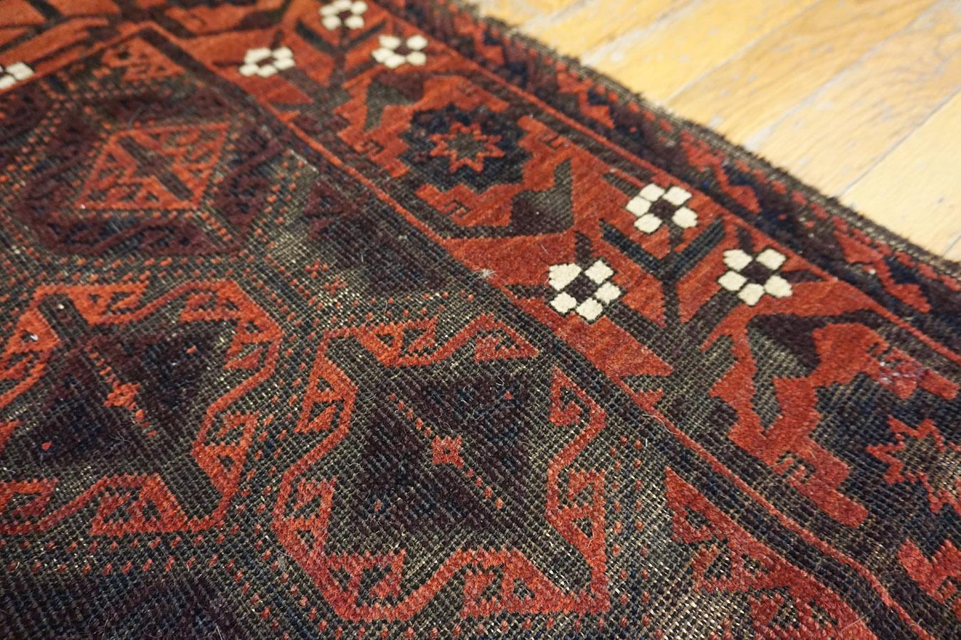 Late 19th Century Persian Baluch Carpet ( 2'8
