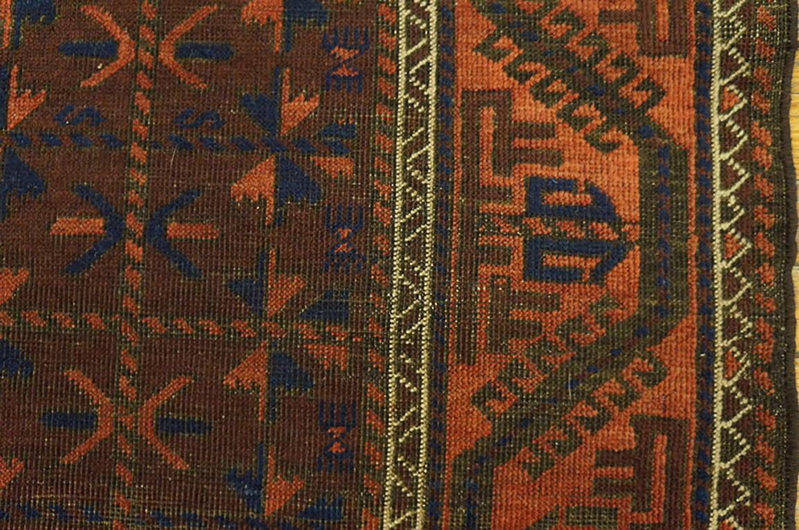 Early 20th Century Antique Persian Baluch Turkmen Rug For Sale