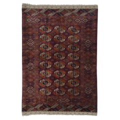 Antiker persischer Baluchi Bokhara-Teppich mit Mid-Century-Modern-Stil