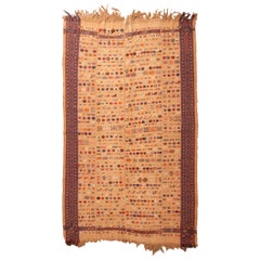 Tapis persan ancien en laine Kilim-Jajim beige et rouge par Rug & Kilim