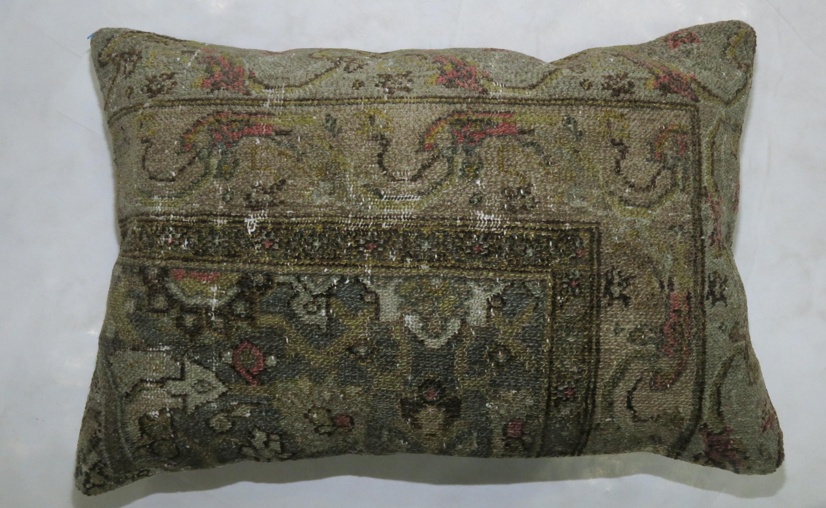 Malayer Antique Persian Bibikabad Lumbar Rug Pillow