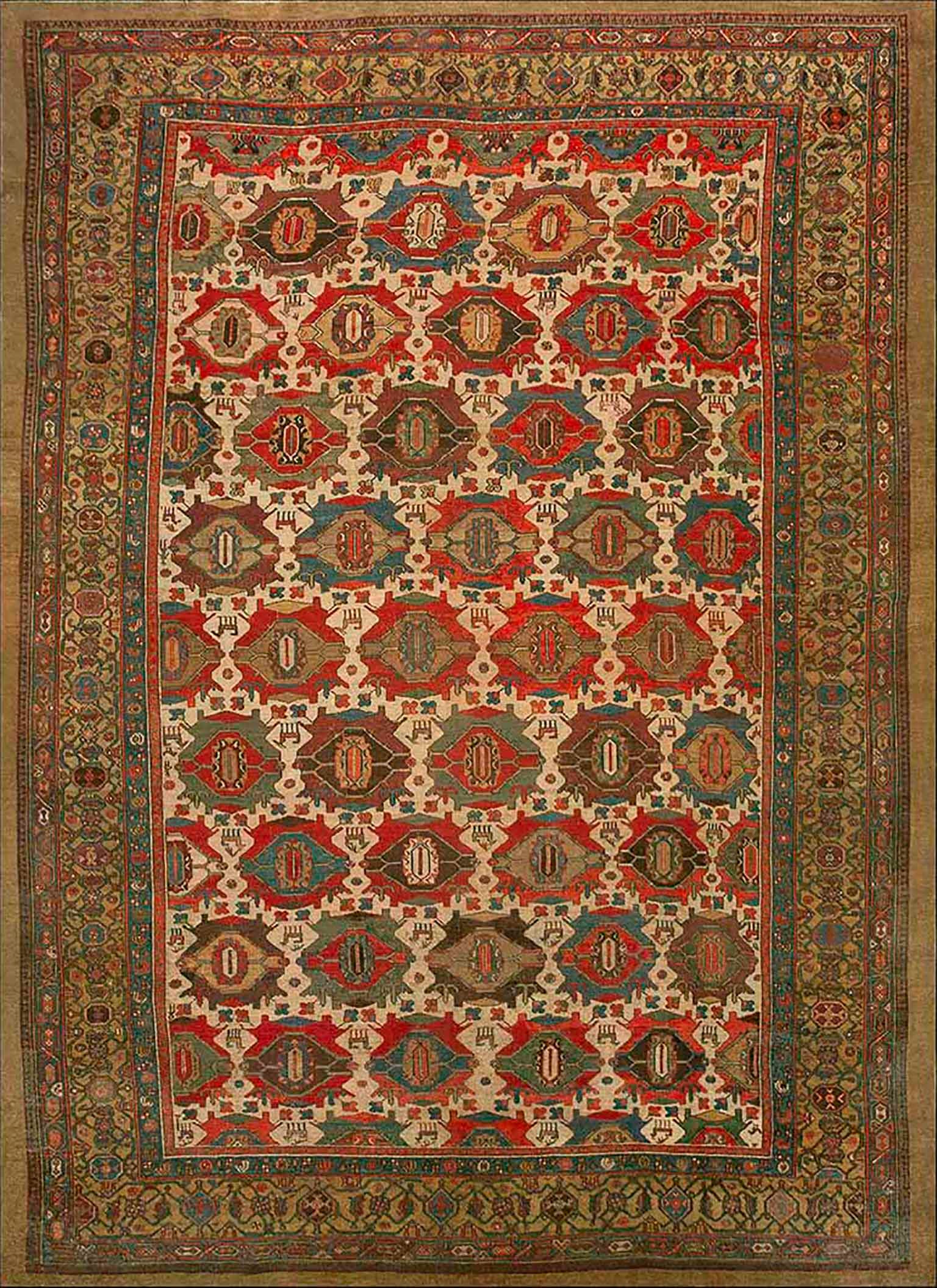 19th Century Persian Bibikabad Carpet ( 10' x 14' - 305 x 427 )  For Sale
