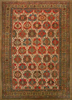 Tapis persan Bibikabad du 19ème siècle ( 10' x 14' - 305 x 427 ) 