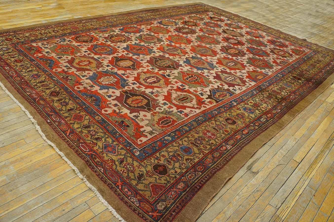 Hand-Knotted 19th Century Persian Bibikabad Carpet ( 10' x 14' - 305 x 427 )  For Sale