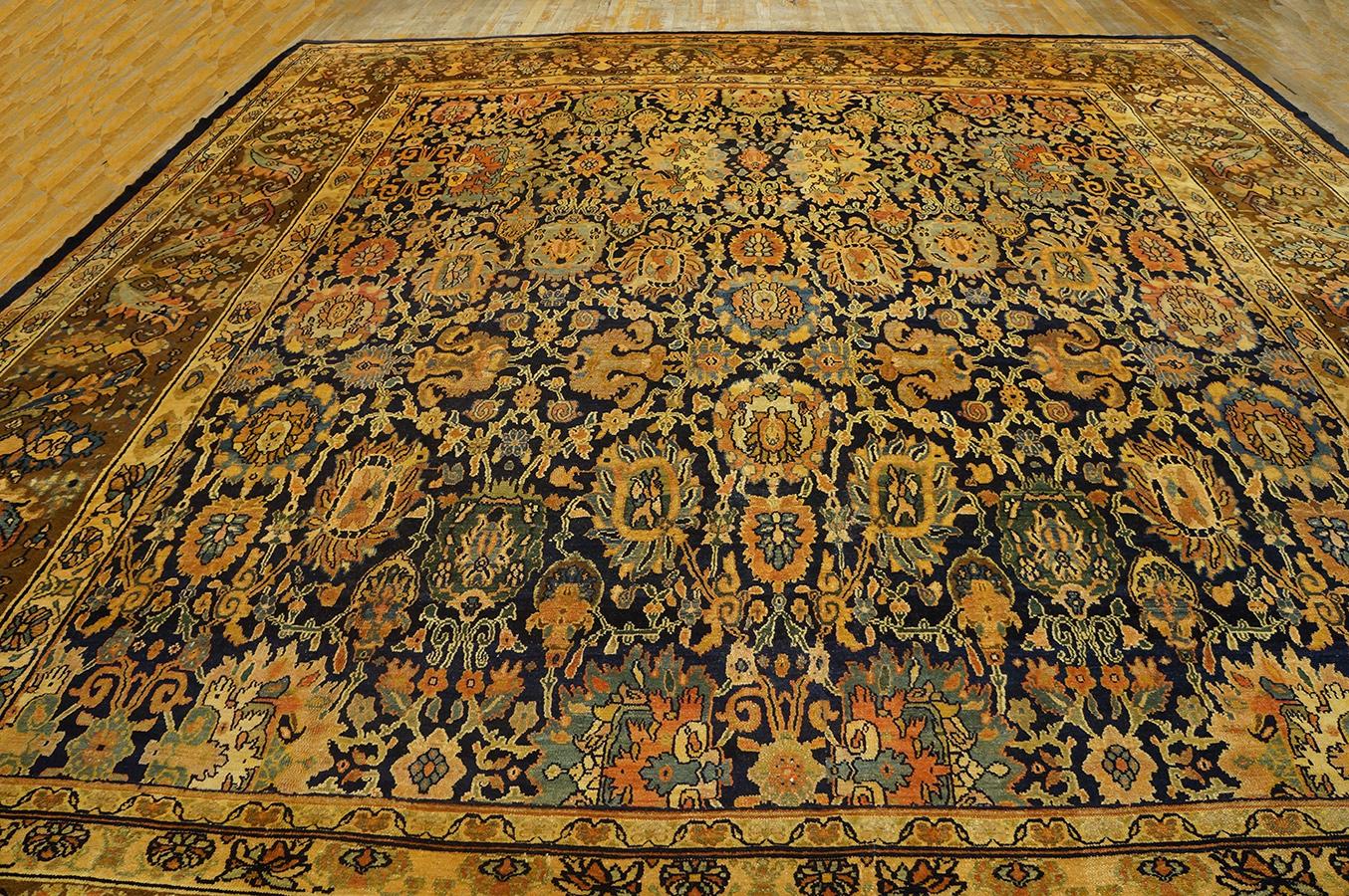 Antique Persian Bibikabad Rug 12' 4'' x 14' 2'' For Sale 4