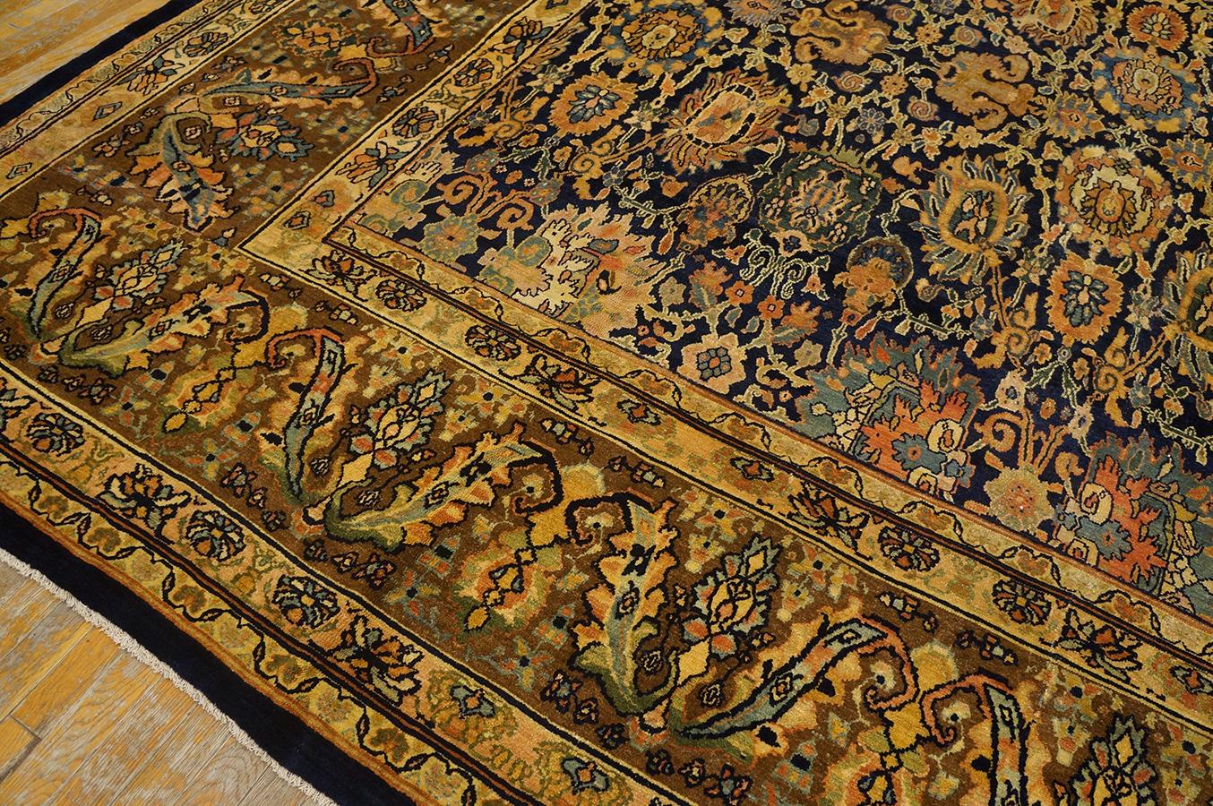 Tapis persan Bibikabad du 19ème siècle ( 12'4'' x 14'2'' - 376 x 432 ) en vente 8