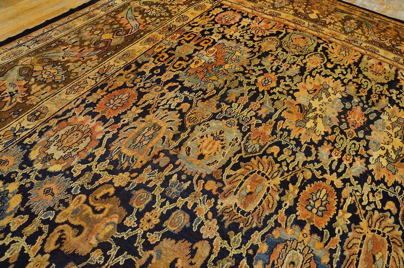 Antique Persian Bibikabad Rug 12' 4'' x 14' 2'' For Sale 9