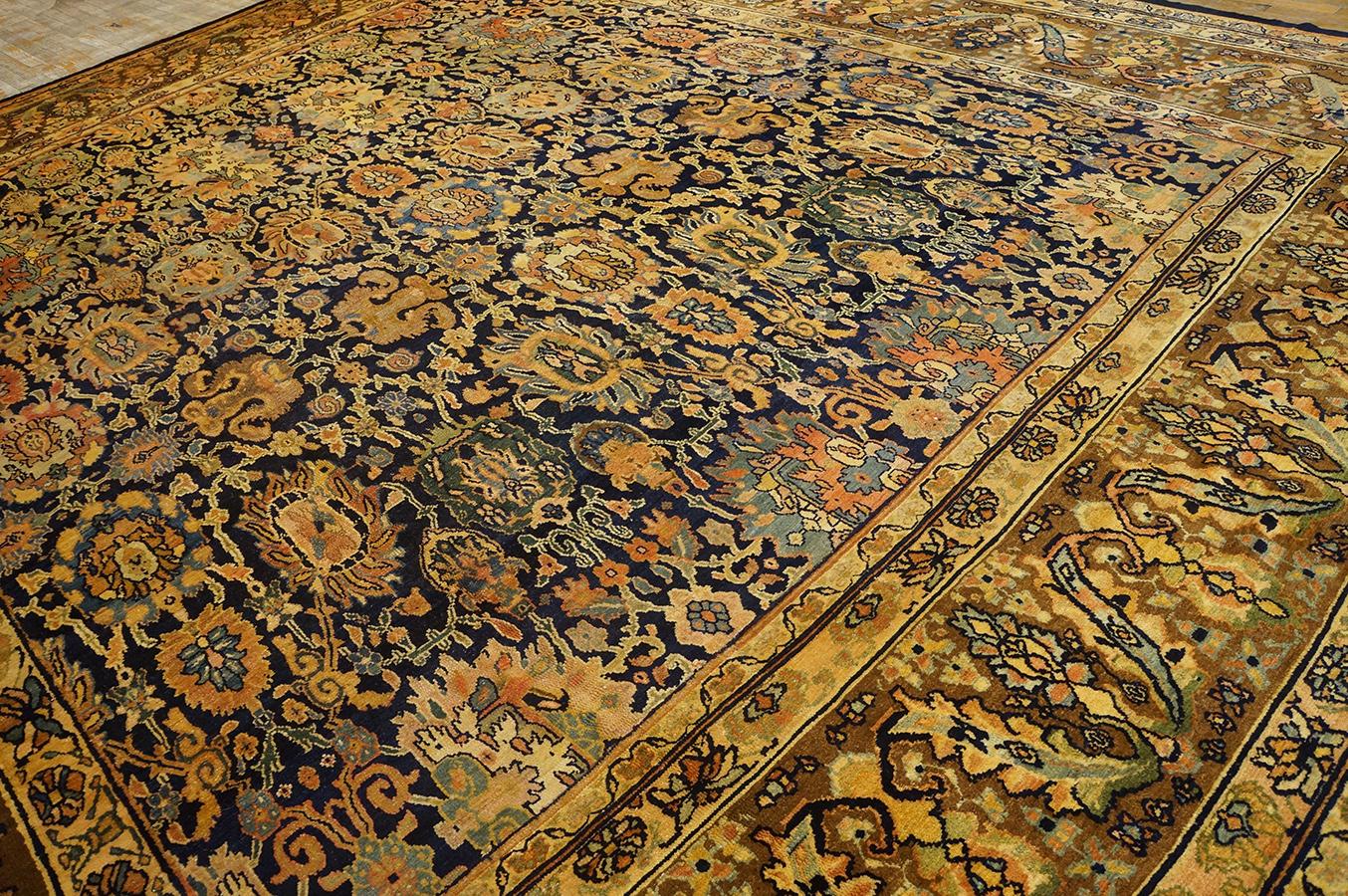 Antique Persian Bibikabad Rug 12' 4'' x 14' 2'' For Sale 11