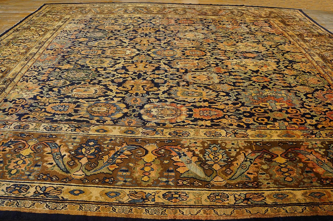 Antique Persian Bibikabad Rug 12' 4'' x 14' 2'' In Good Condition For Sale In New York, NY