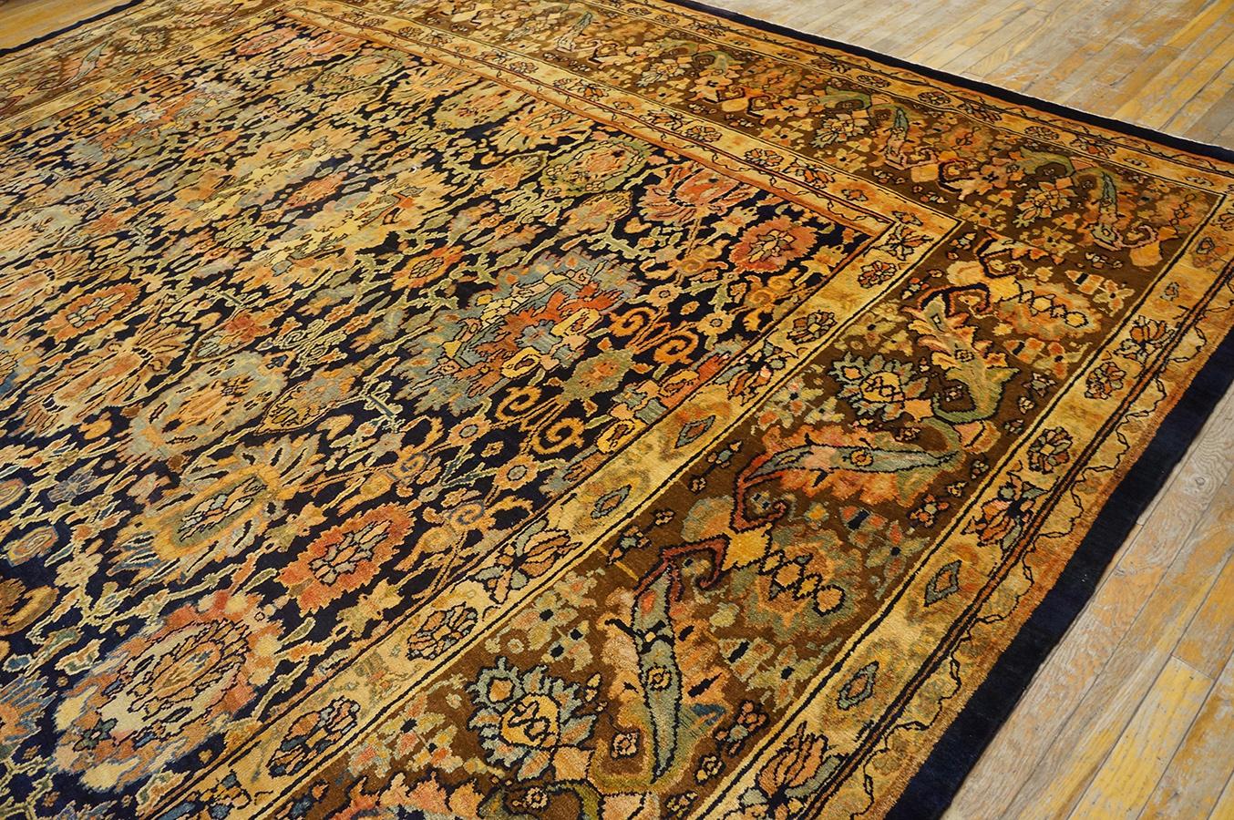 Antique Persian Bibikabad Rug 12' 4'' x 14' 2'' For Sale 3