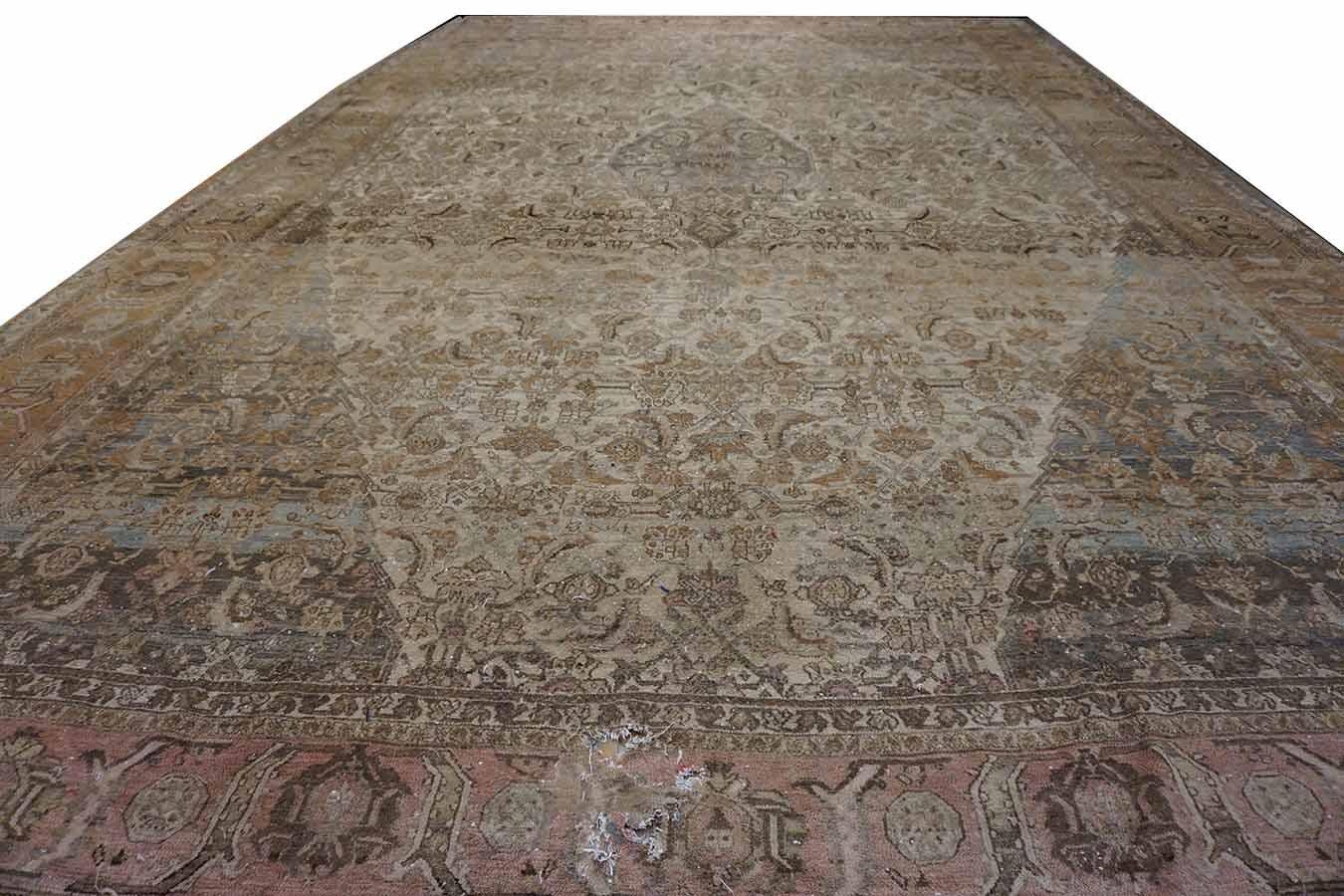 Tappeto persiano Bibikabad dei primi del Novecento 13' 7