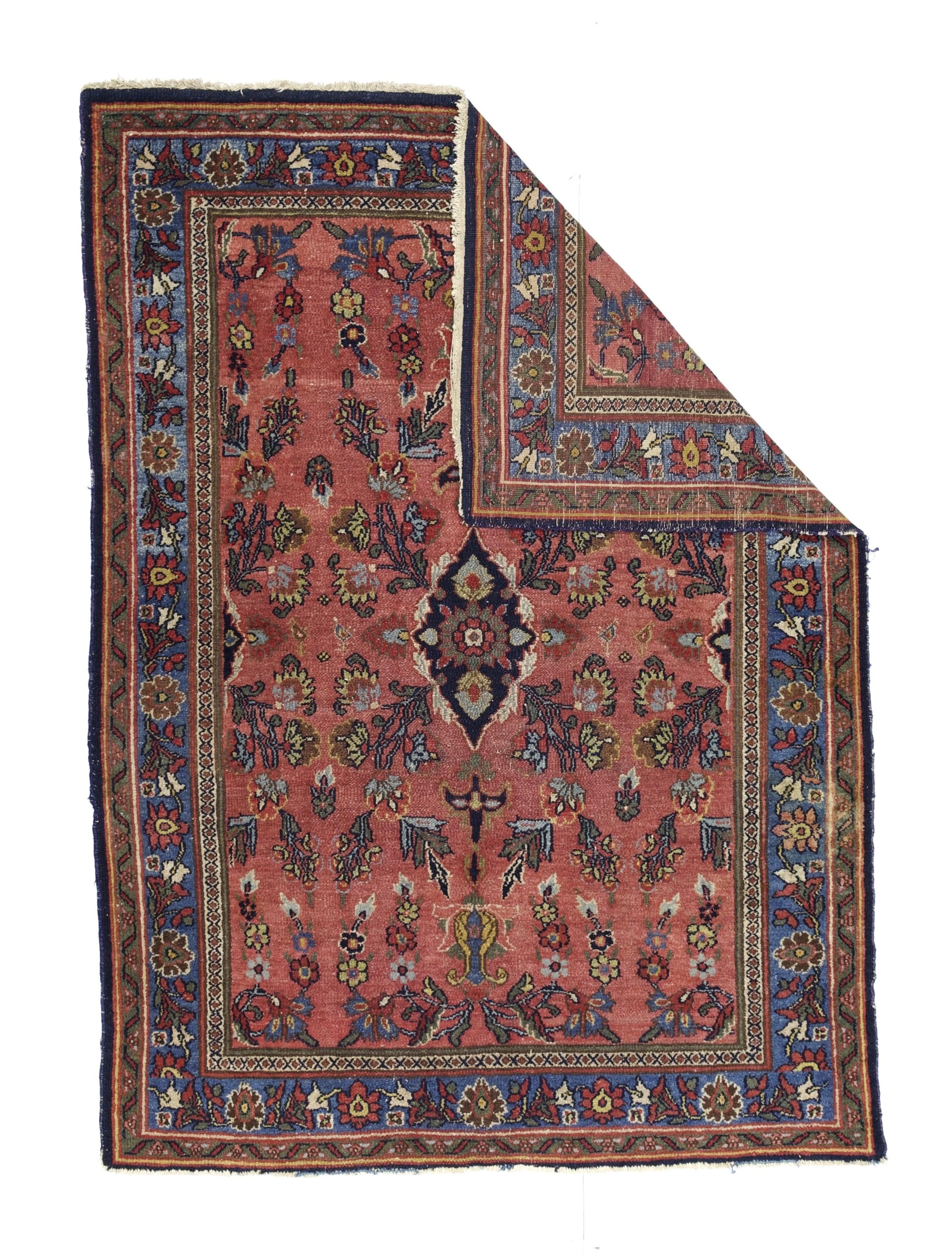 Antique Persian Bibikabad Rug 4'6