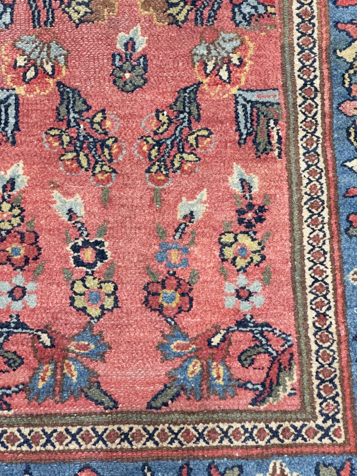 Hand-Knotted Antique Persian Bibikabad Rug 4'6
