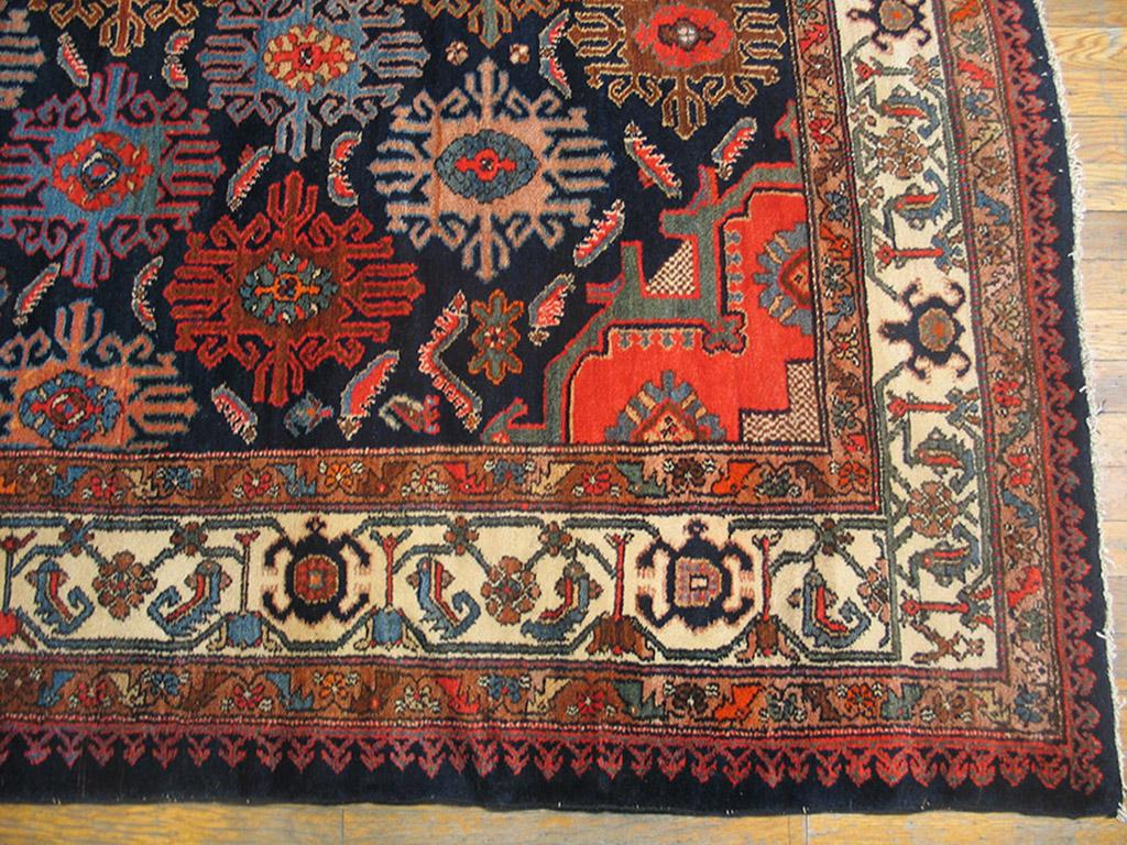 Hand-Knotted 1920s Persian Bibikabad Carpet ( 7'6