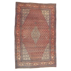 Late 19th Century Antique Persian Bibikabad Carpet with Modern Style