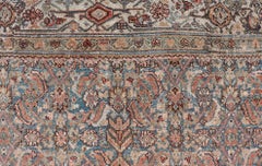 Antique Persian Bibikabad Rug with Intricate Medallion Floral Design 6'9 x 6'9