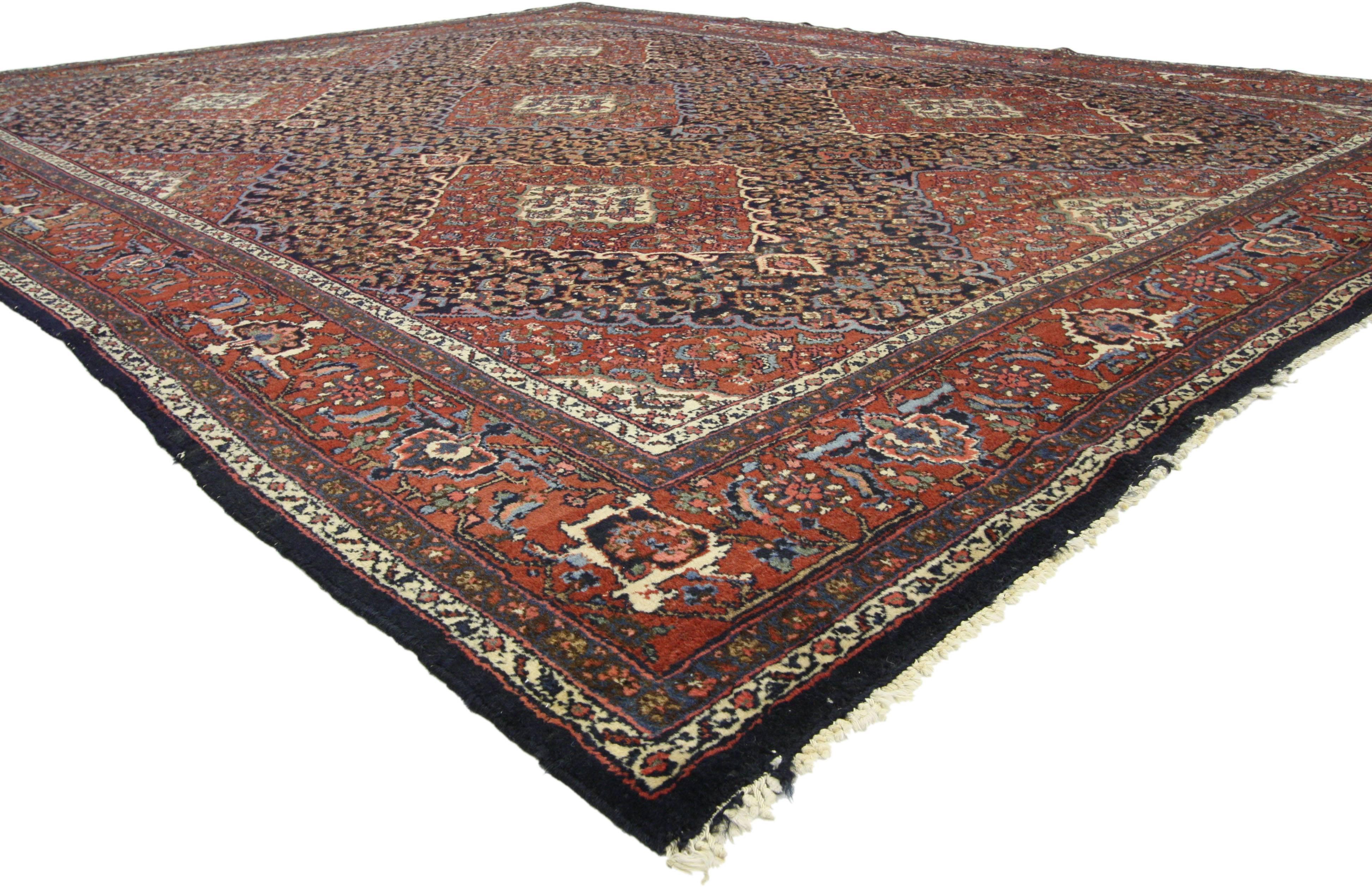 20th Century Antique Persian Bibikabad Rug with Modern Traditional Style