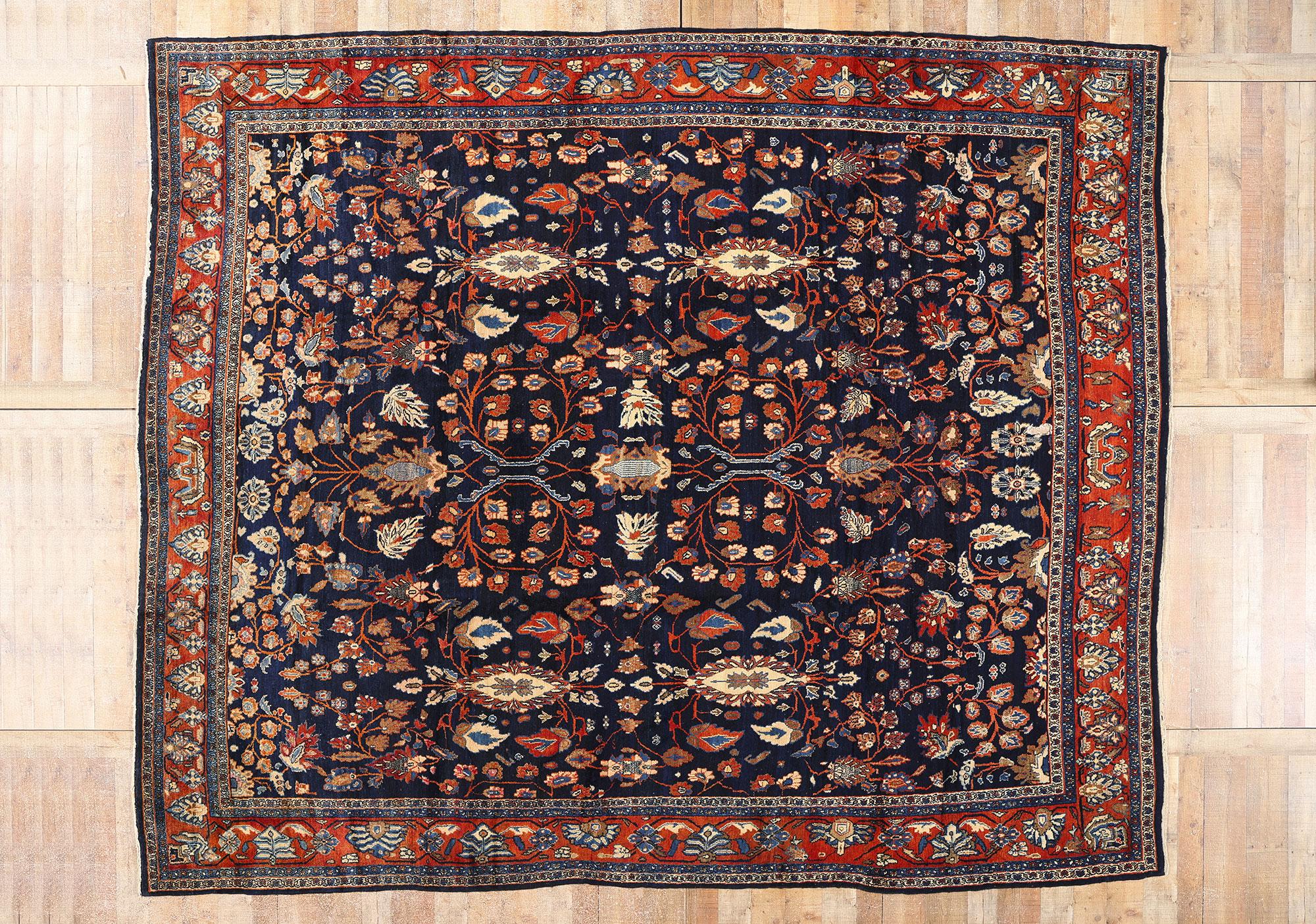 1900's Antique Persian Bibikabad Carpet with Modern Style For Sale 7