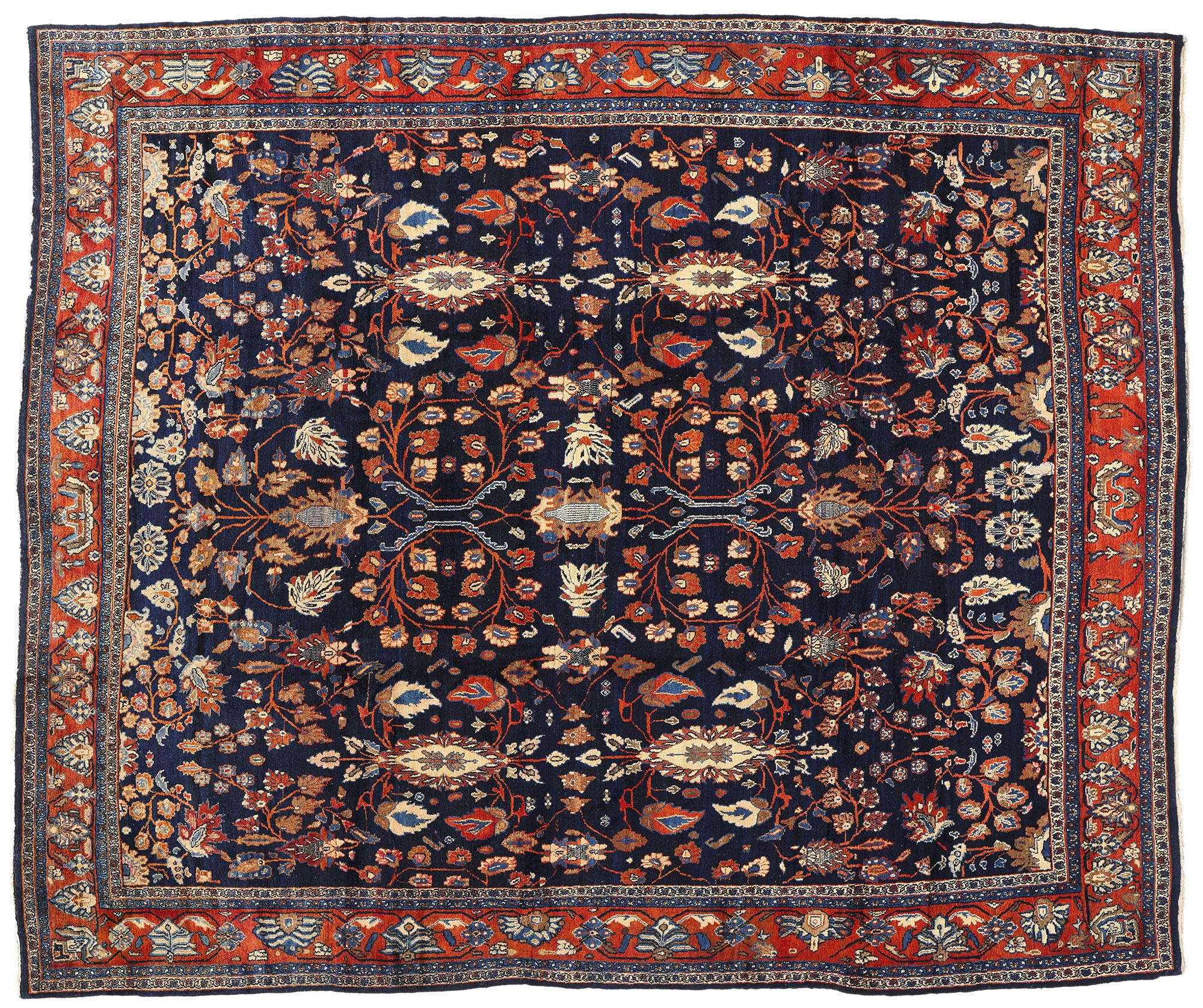 1900's Antique Persian Bibikabad Carpet with Modern Style For Sale 9