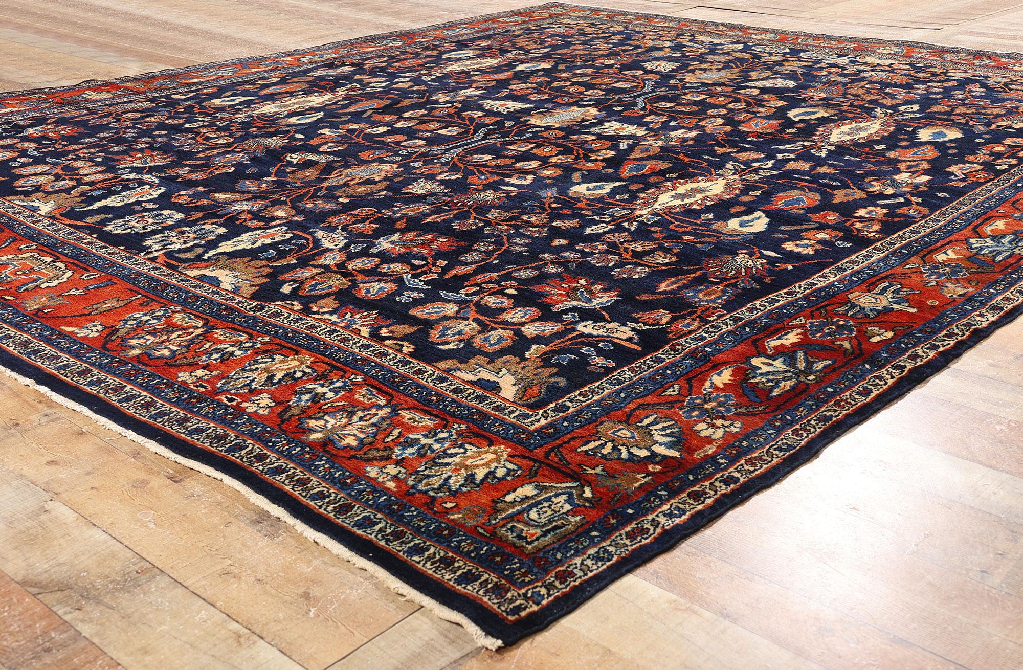 1900's Antique Persian Bibikabad Carpet with Modern Style For Sale 3