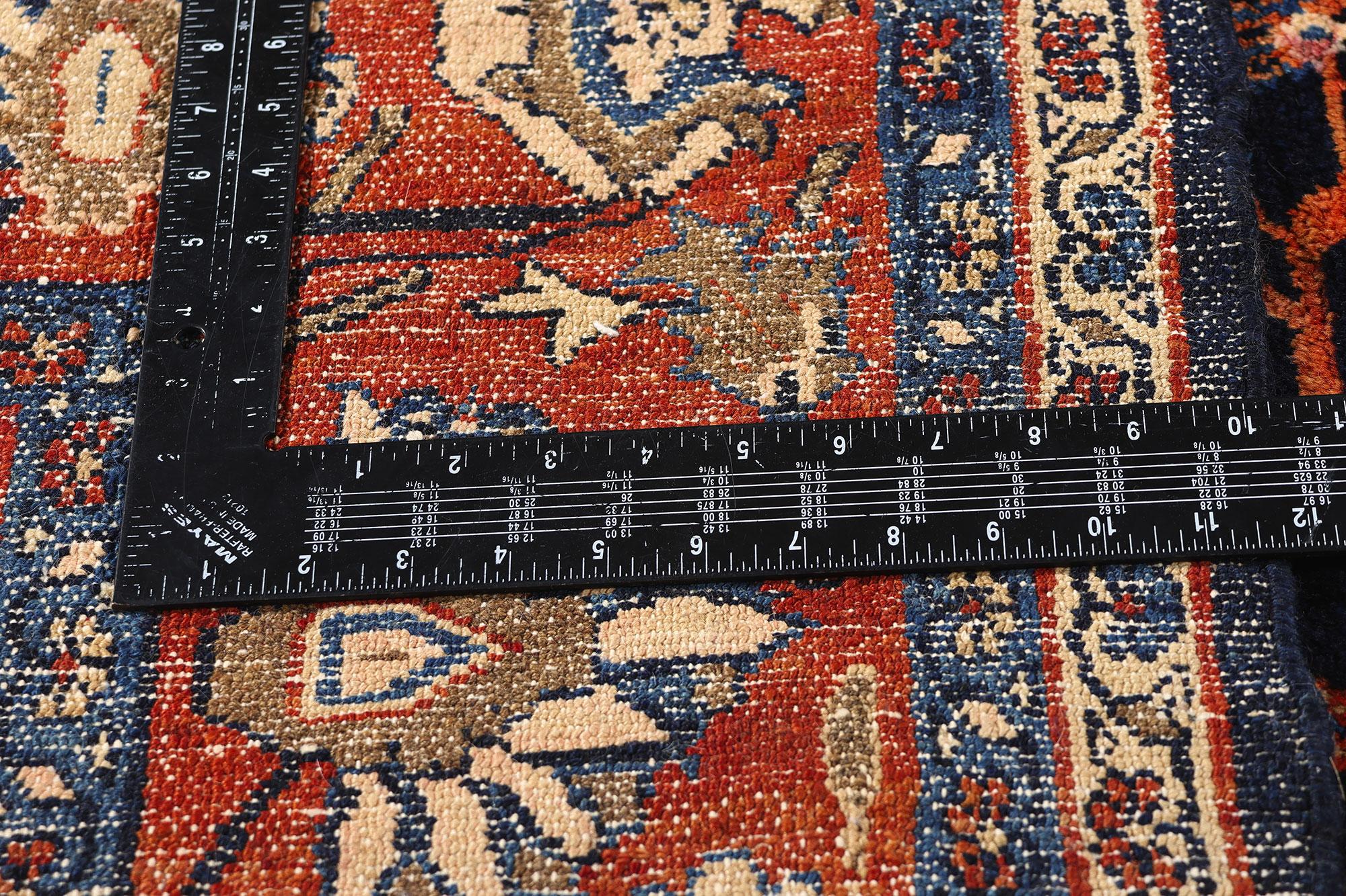 1900's Antique Persian Bibikabad Carpet with Modern Style For Sale 2