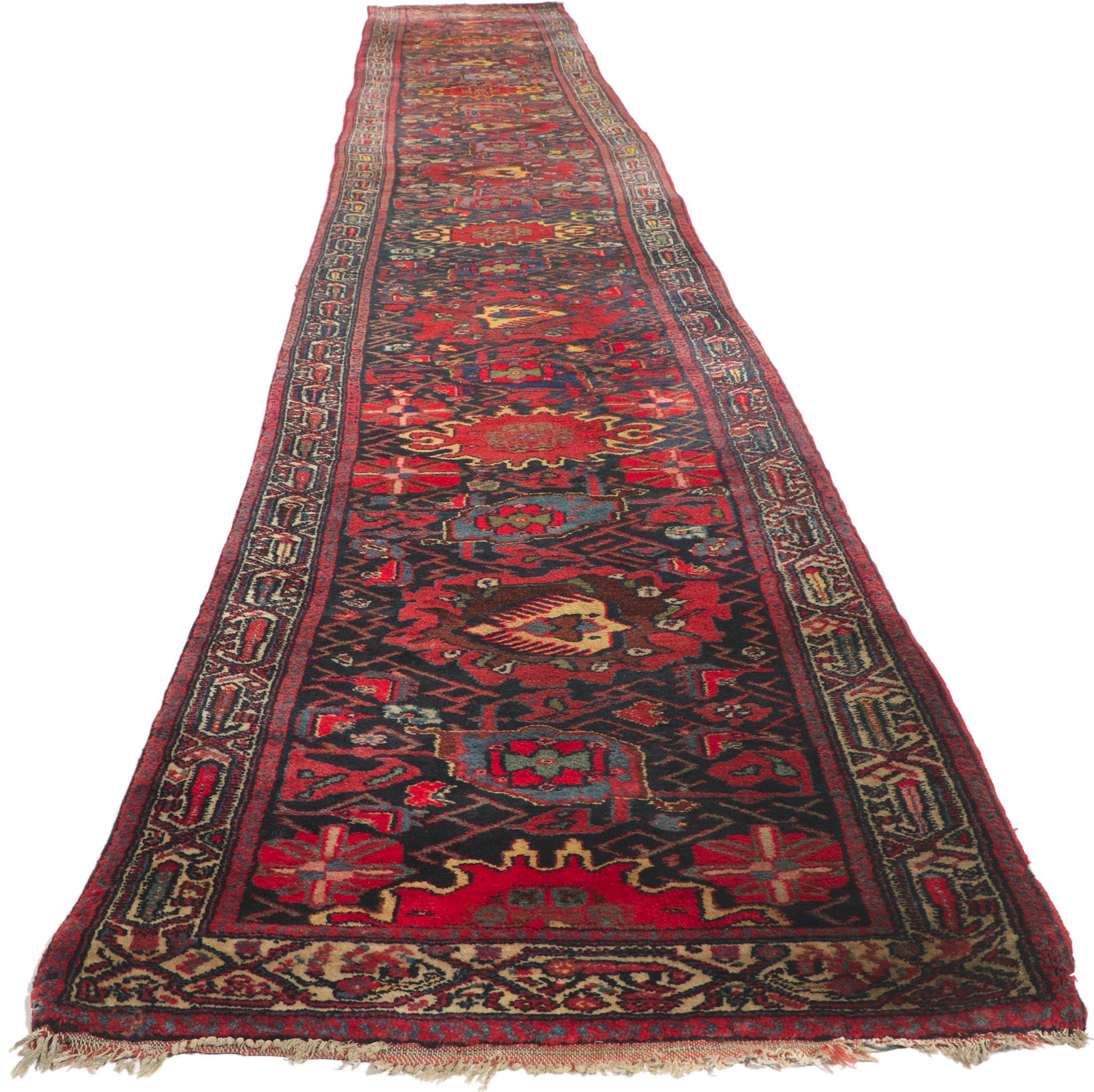 Malayer Antique Persian Bibikabad Runner For Sale
