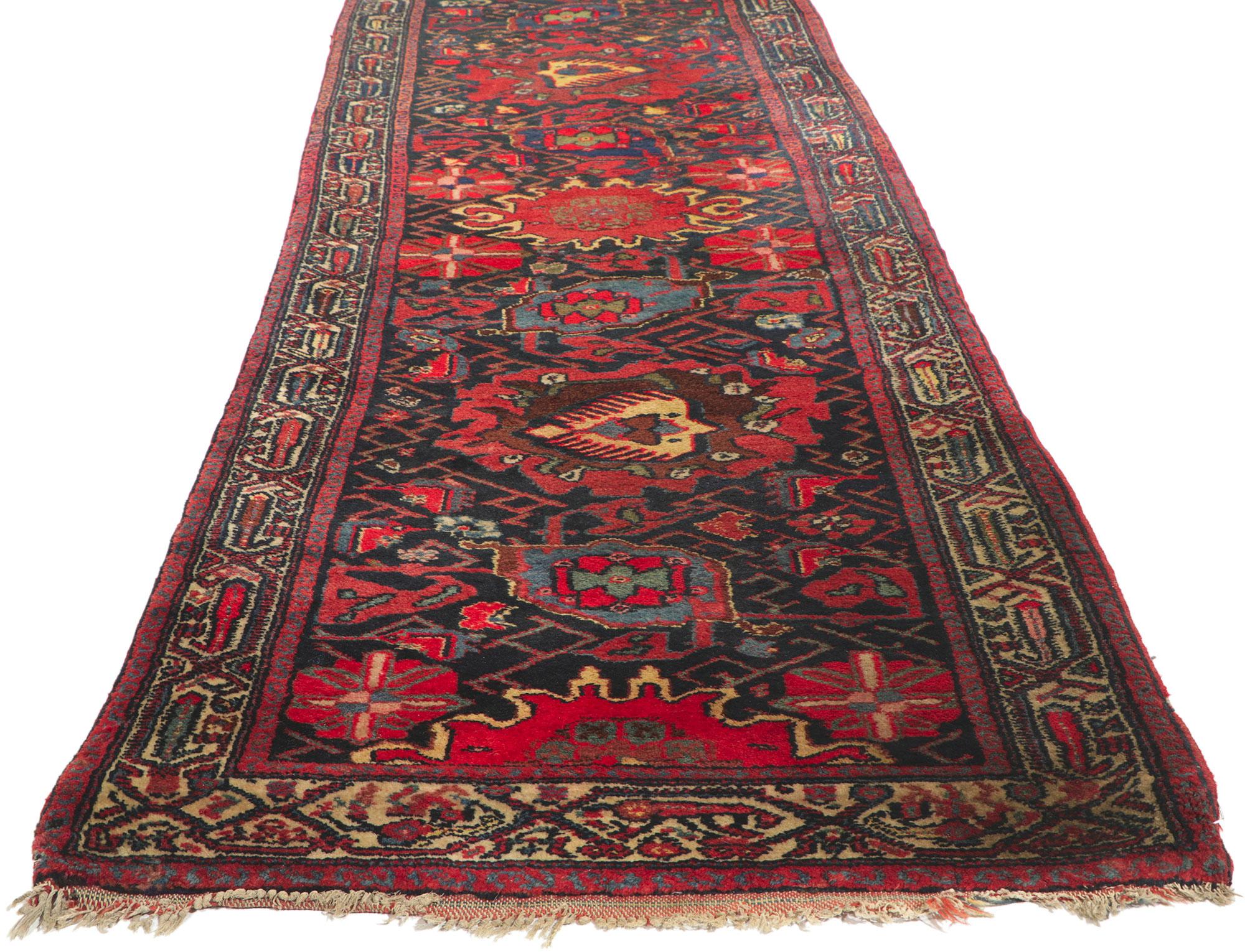 Hand-Knotted Antique Persian Bibikabad Runner For Sale