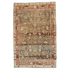 Zabihi Collection Antique Persian Bidjar Accent Rug