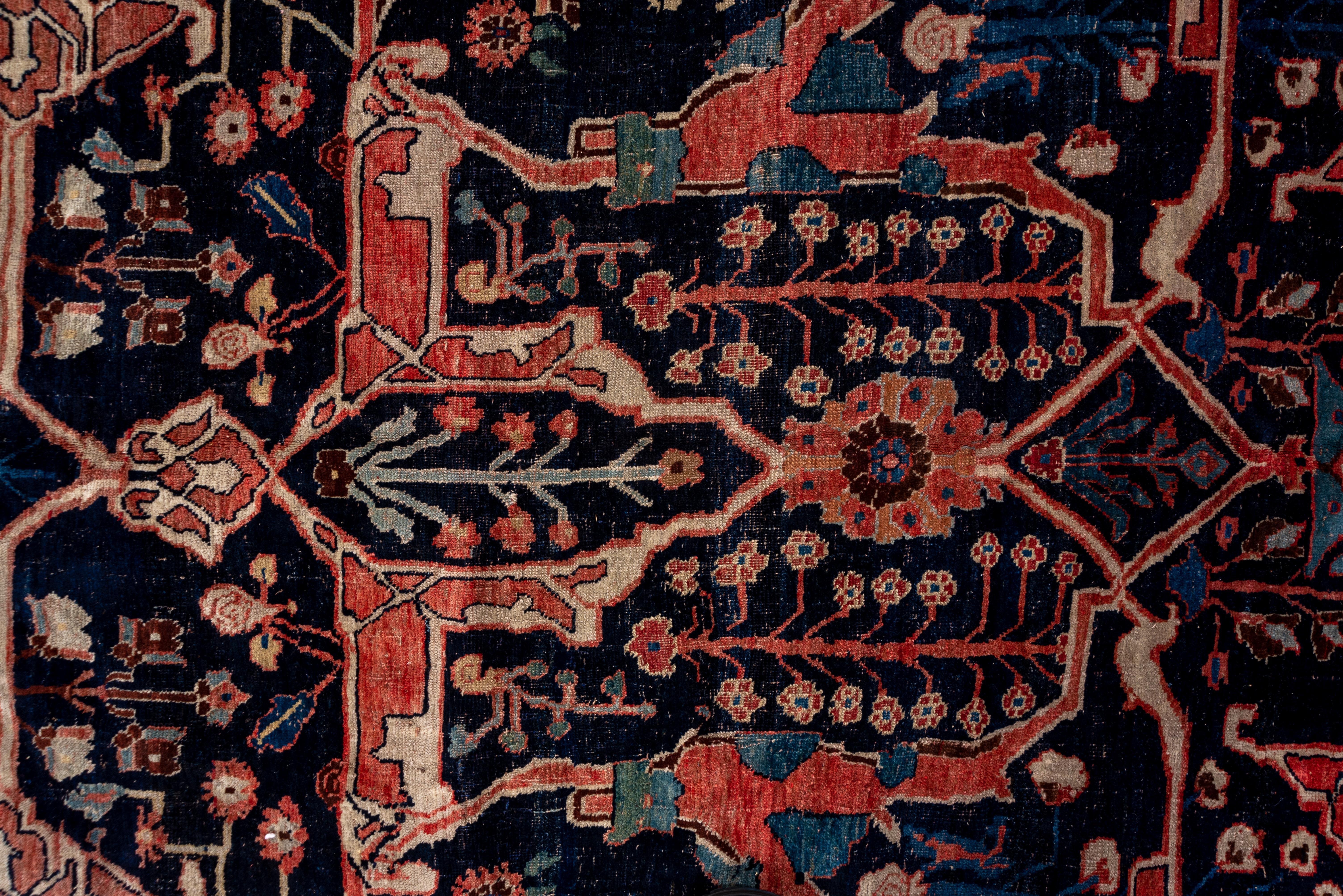 Hand-Knotted Antique Persian Bidjar Carpet, circa 1890s For Sale
