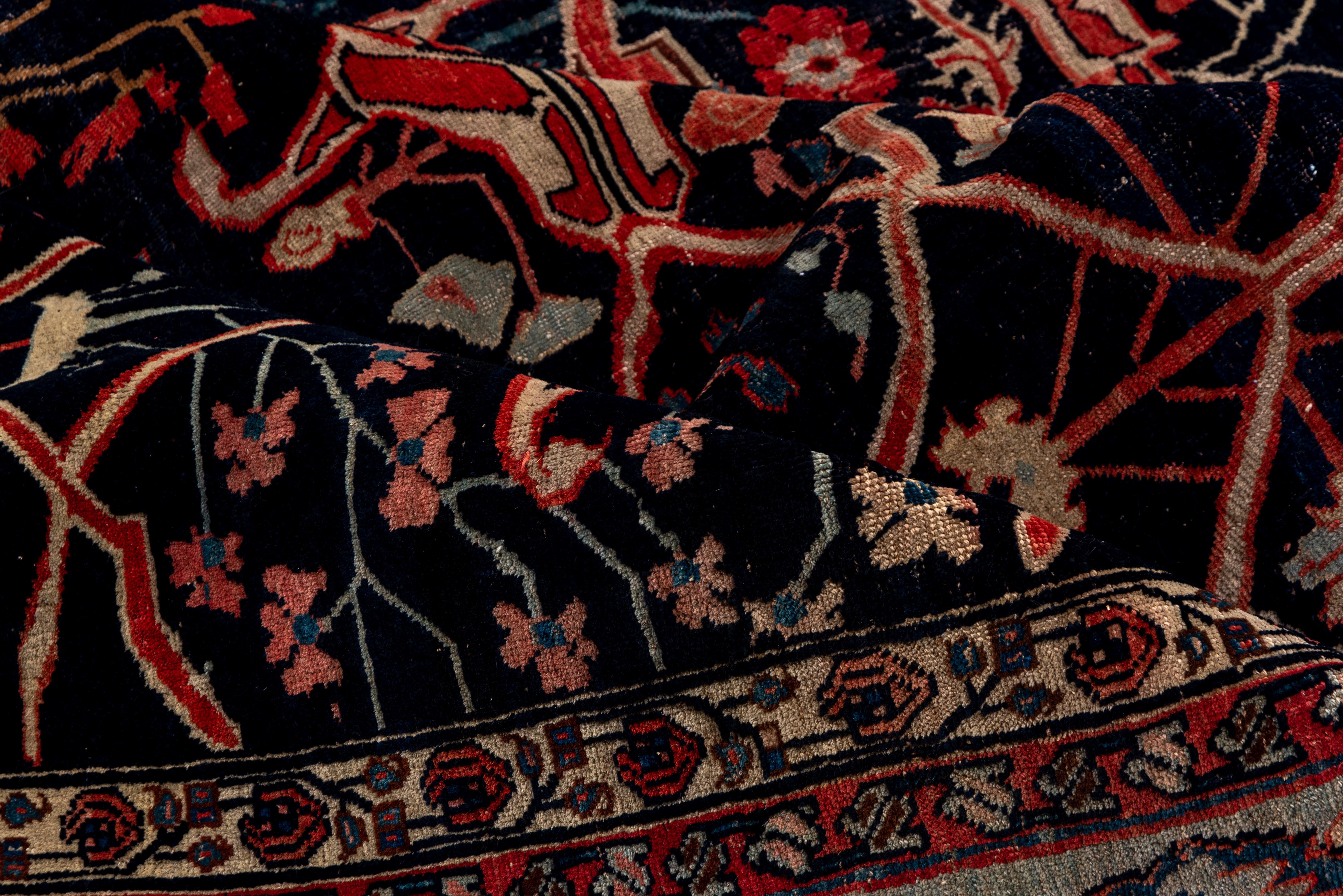 Wool Antique Persian Bidjar Carpet, circa 1890s For Sale
