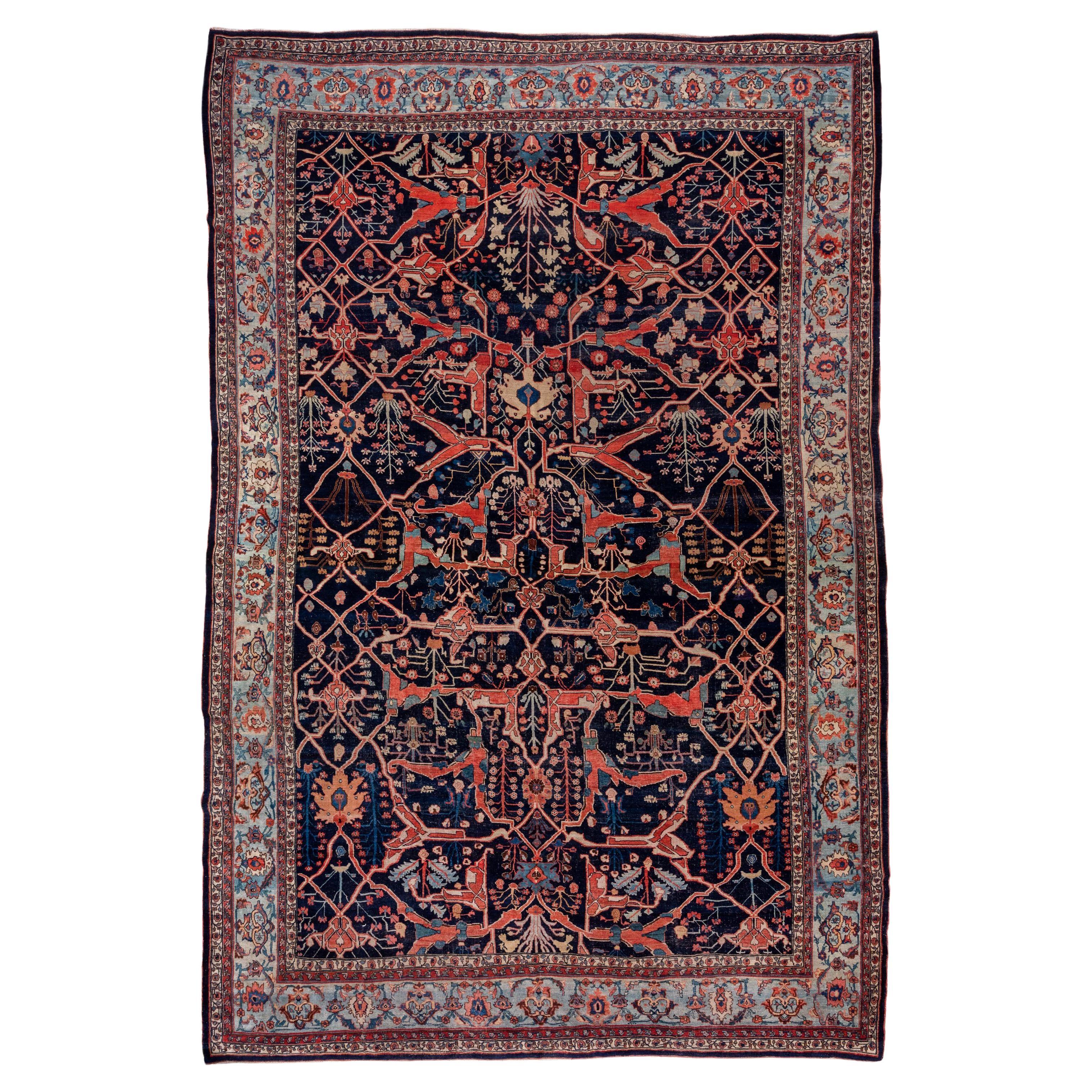 Antiker persischer Bidjar-Teppich, ca. 1890er Jahre
