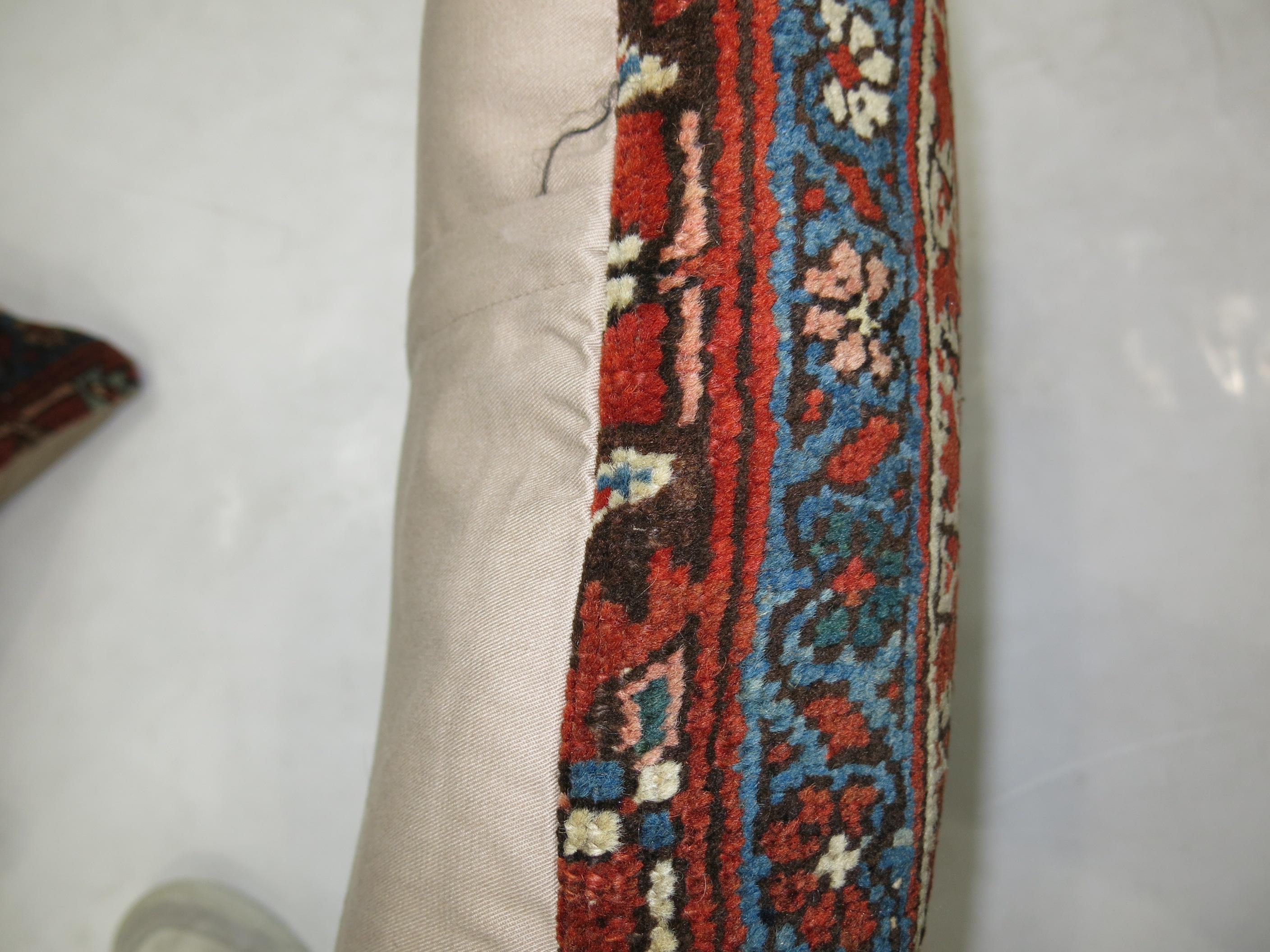 Large floor pillow made from a turn of the 20th century Persian Bidjar rug.

1'6'' x 2'3''