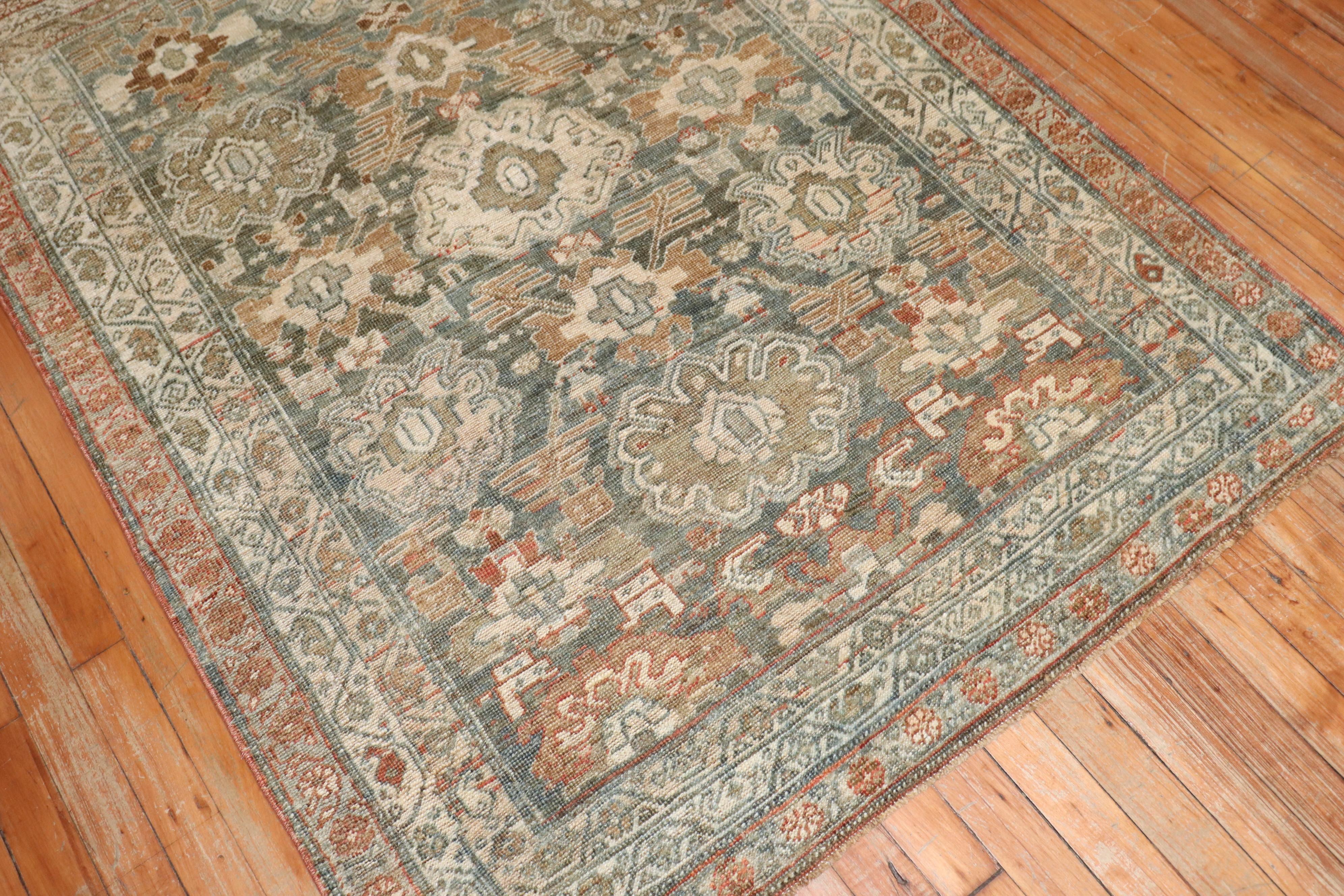 Hand-Knotted Antique Persian Bidjar For Sale