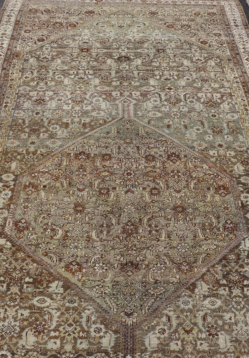 Antiker persischer Bidjar-Galerie-Teppich aus Bidjar mit detaillierten geometrischen Mustern   6'4 x 15' im Angebot 6