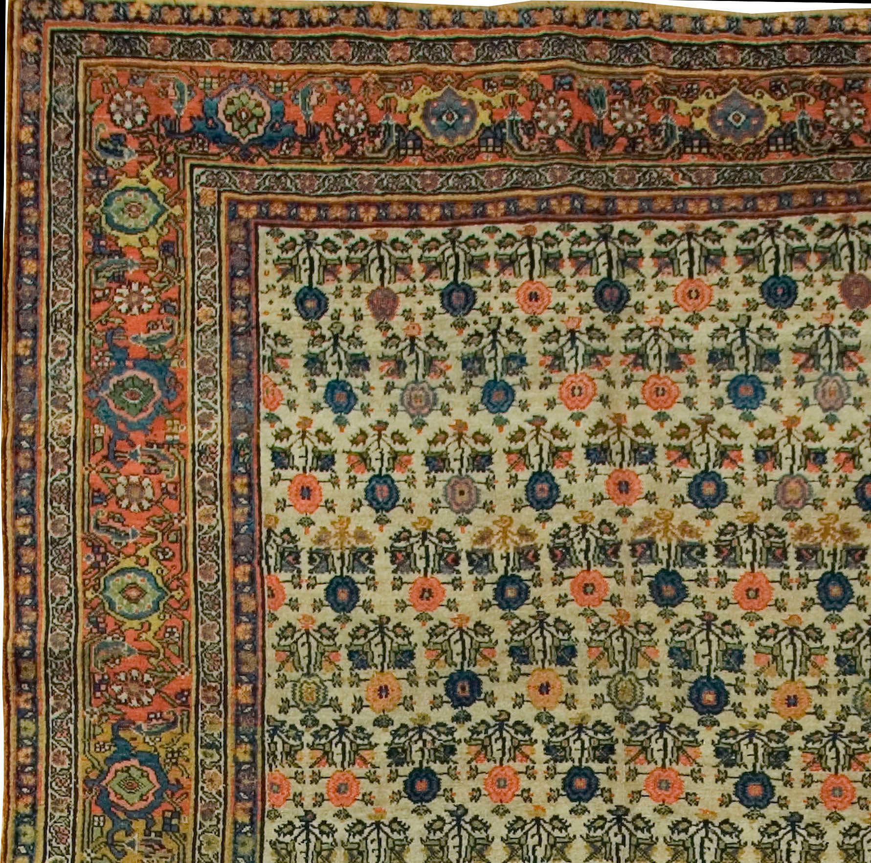 Wool Antique Persian Bidjar Gallery, Runner  6'6x13'8 For Sale